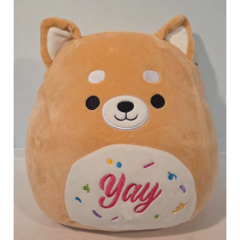 Squishmallows Shiba Inu Dog Yay Plush Stuffed Animal Tan Pillow